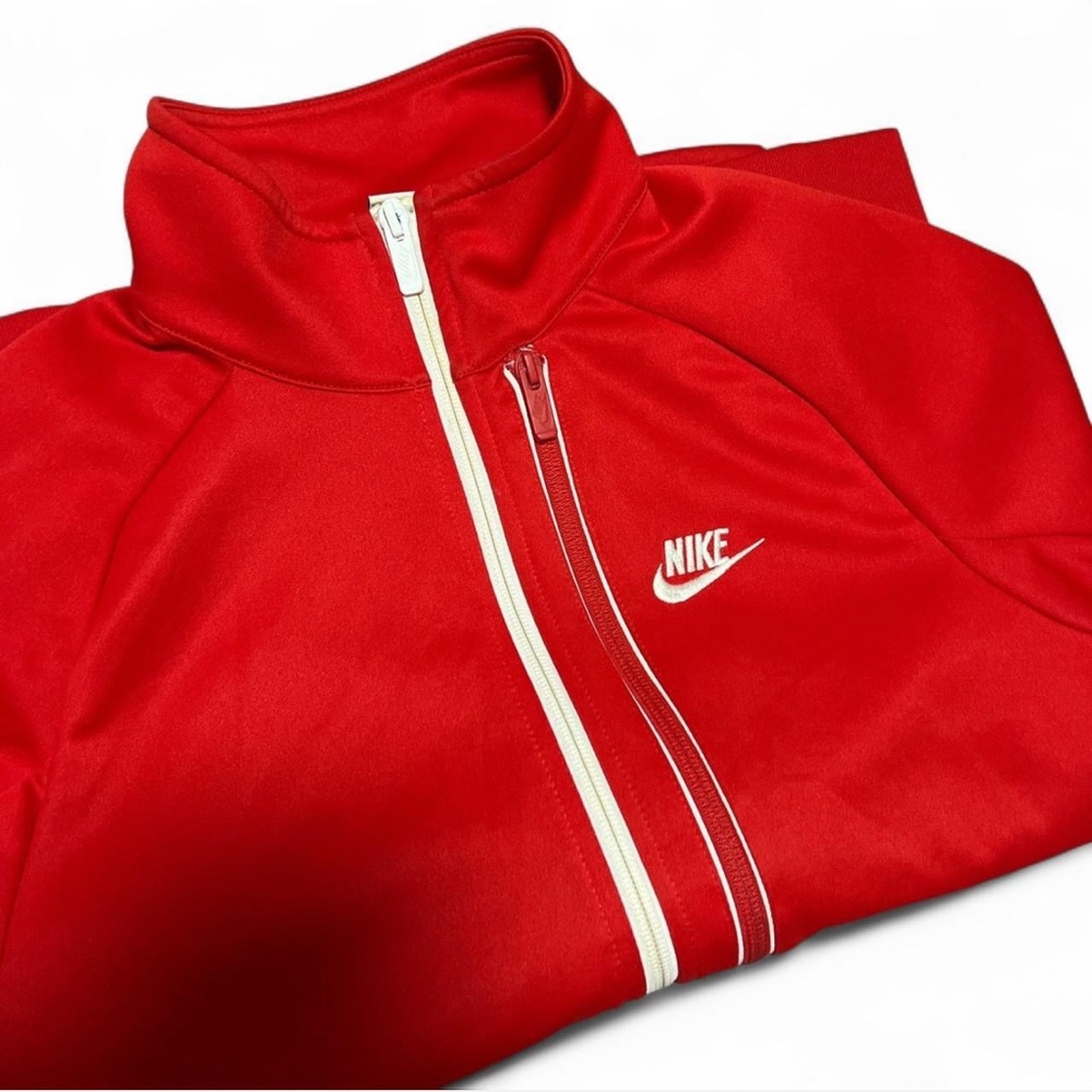 Nike Red and White Track Jacket